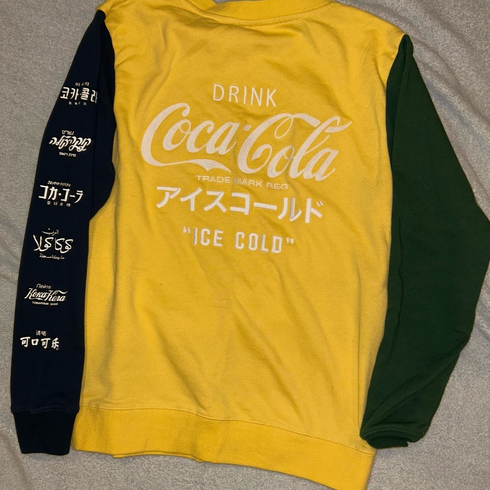 Coca Cola x Nigo Yellow Sweater with Green and Black Sleeves